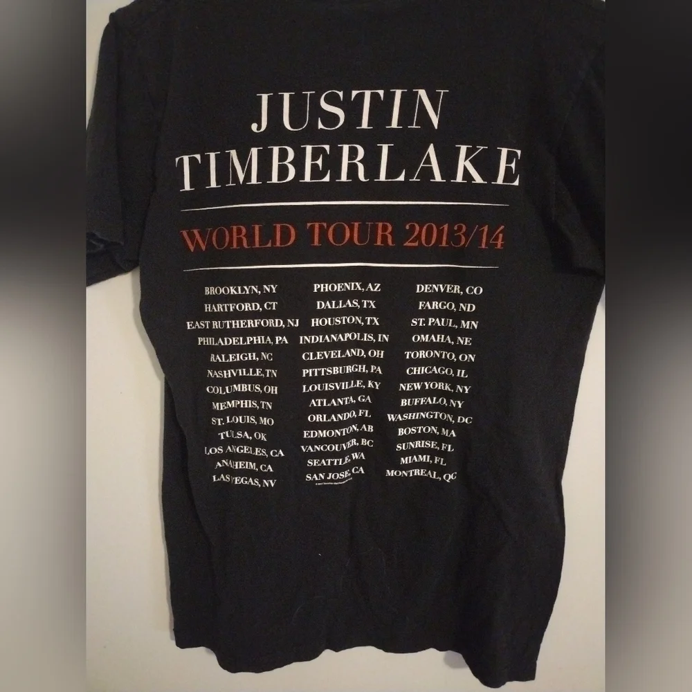 Justin Timberlake World Tour 2013/2014 Size Medium Color Black! - Picture 2 of 8